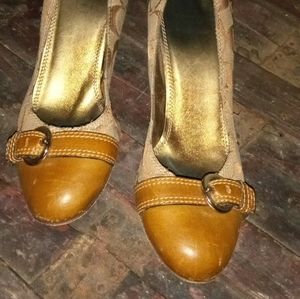 Coach buckle high heels